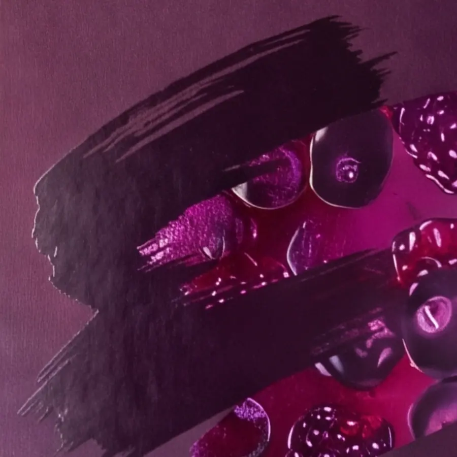 Close detail of the Midnight Berry sleeve