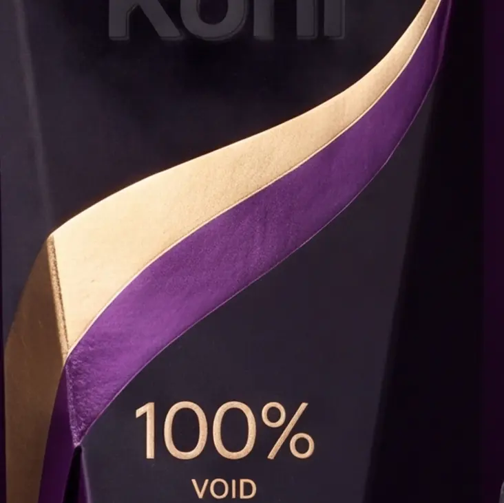Detail of the Void foil swoosh and shade number