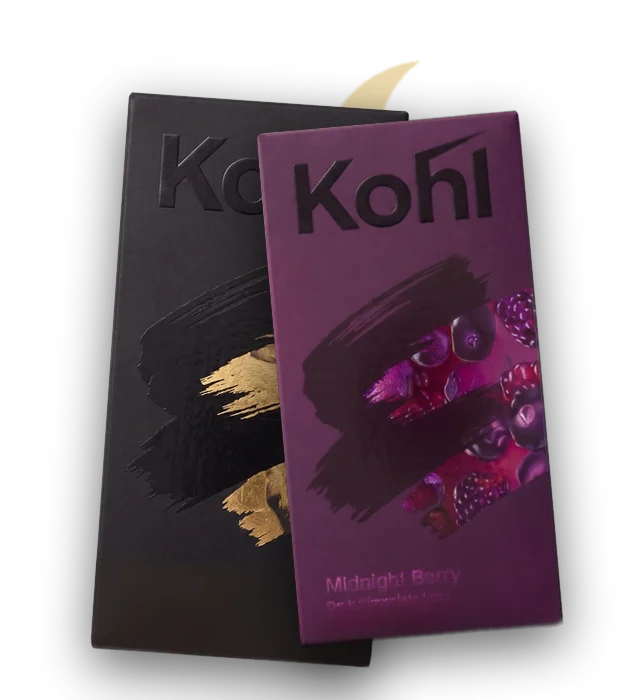 Two Kohl Smudge bars beneath a thin crescent moon